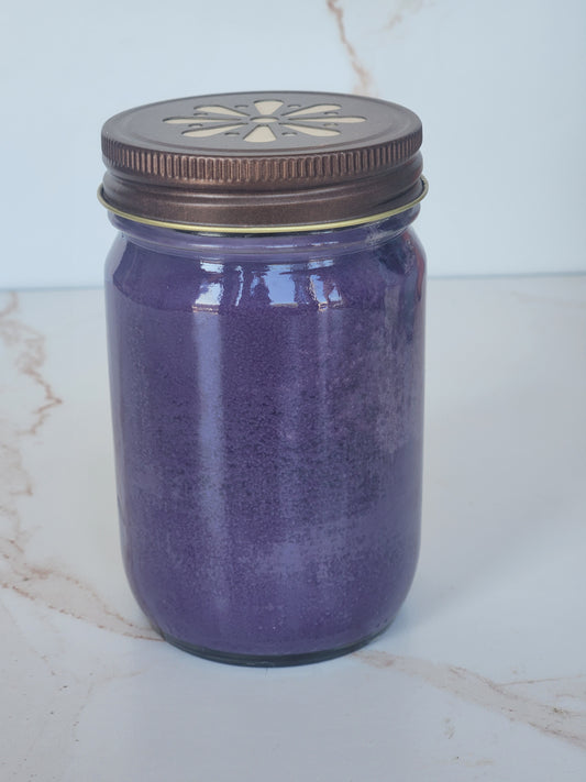 Plum and Amethyst Soy Candle